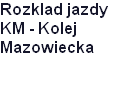 logistykakolejowa.pl   -    Rozklad jazdy KM - Kolej Mazowiecka