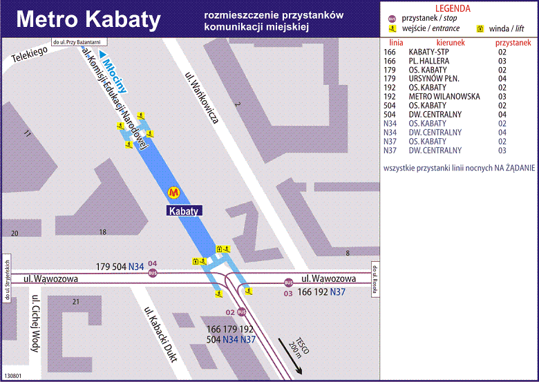 logistykakolejowa.pl schemat linii metra wykaz autobusow i przystankw - metro stacja kabaty