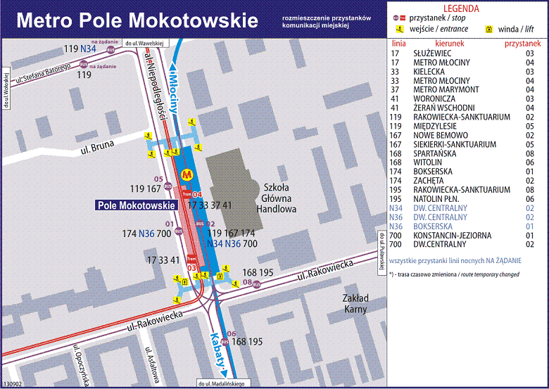 logistykakolejowa.pl schemat linii metra wykaz autobusow i przystankw - metro stacja pole mokotowskie