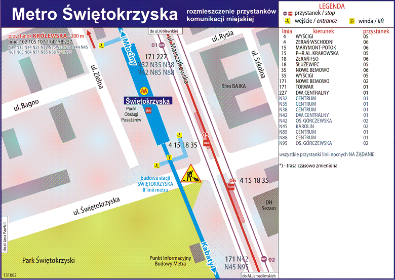 logistykakolejowa.pl schemat linii metra wykaz autobusow i przystankw - metro stacja swietokrzyska