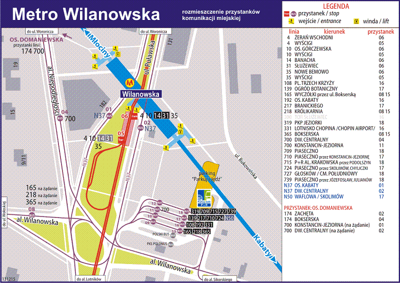 logistykakolejowa.pl schemat linii metra wykaz autobusow i przystankw - metro stacja wilanowska